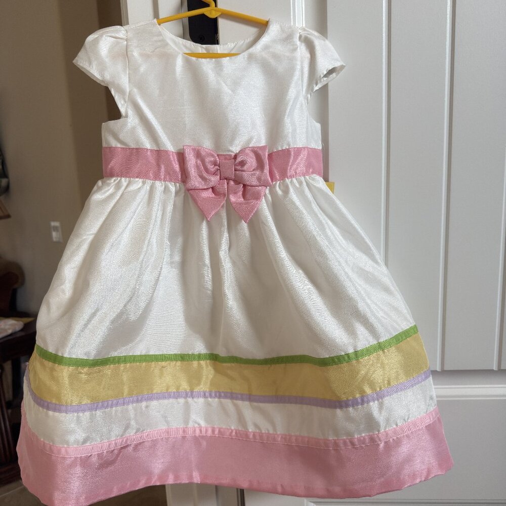 Gymboree 5T Spring Jubilee Collection Ribbon Striped Dress